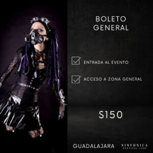 Entrada General $150 (+$35 Cargos de Servicio) Preventa - GUADALAJARA