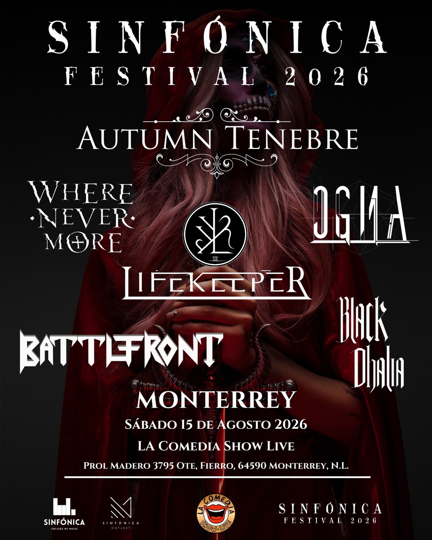 Festival Gótico de Monterrey 2026 – Sinfónica Festival – Flyer Oficial